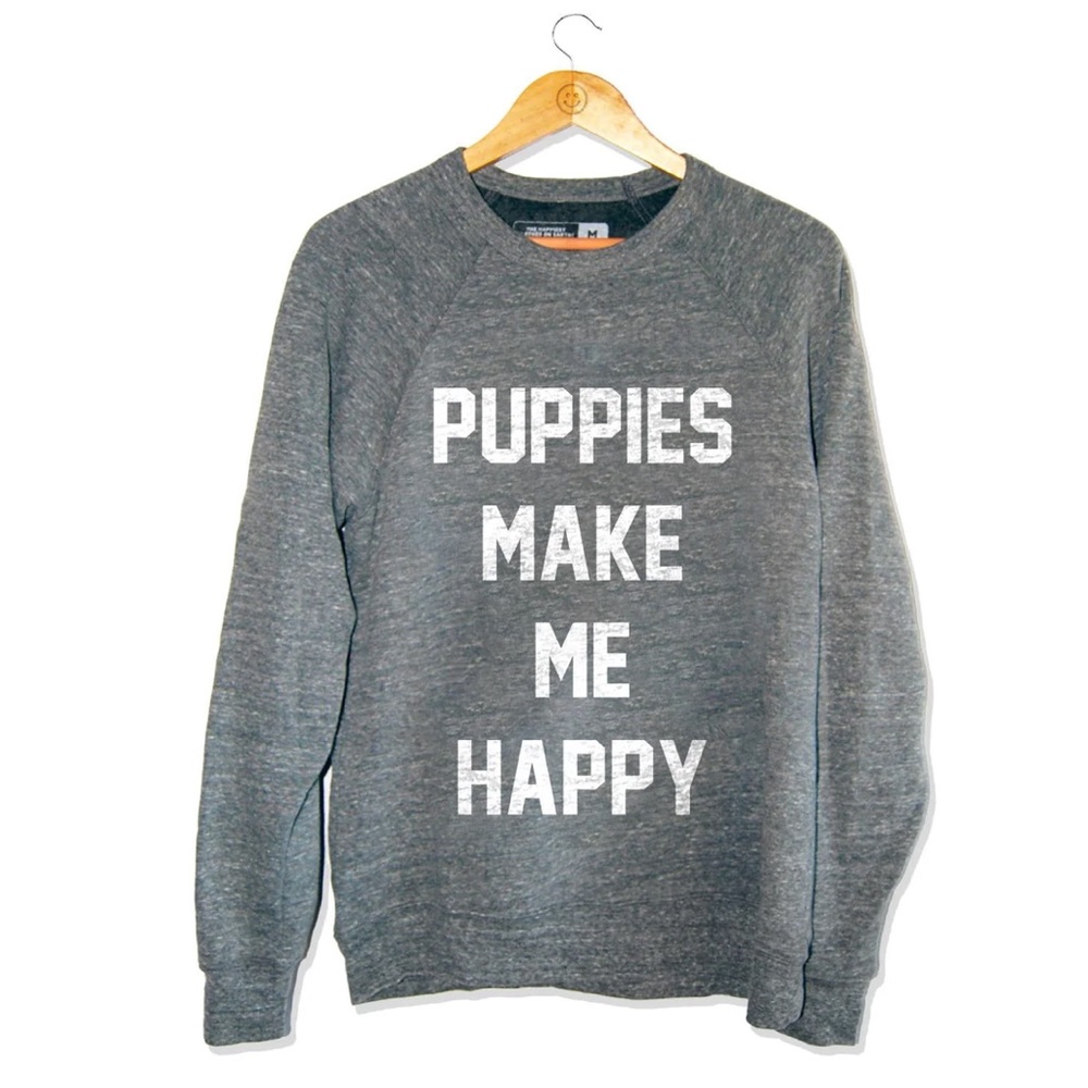 Puppies Make Me Happy Small Sweatshirt